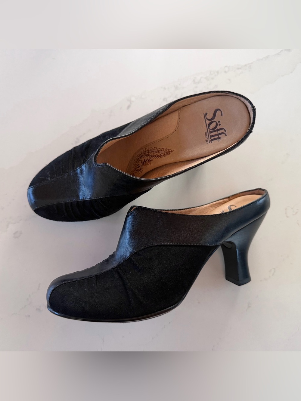 Sofft Leather Mule Heels